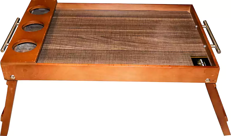 ترابيزه افطار بارجل مقبض معدن -بنى