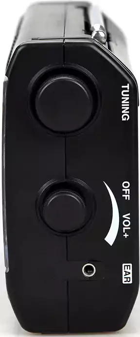 Kchibo AM-FM Radio, Battery, Built-in Speaker, Earphone Input, Black, KK-8120