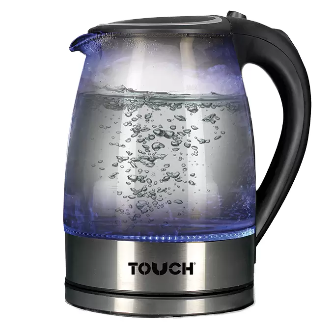 غلاية مياه كهربائية زجاج تاتش الزنوكي اميرلد، 1.8 لتر، 1800 وات، أسود، TOUCH-40326