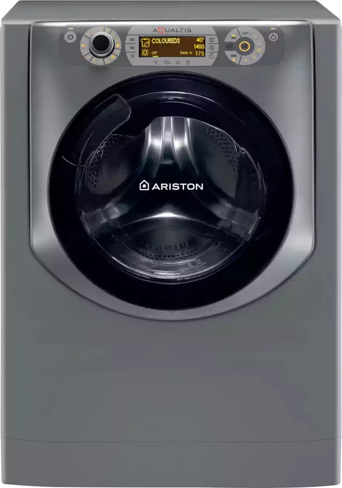 غسالة اريستون فول أتوماتيك، 10 كيلو، بمجفف 7 كيلو، تحميل امامي ،متعدد البرامج ، فضي ، AQD1070D497XEX