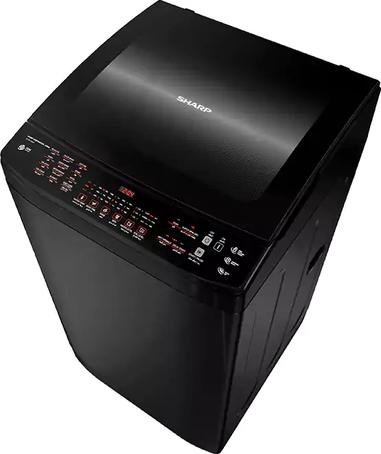 غسالة ملابس فوق اتوماتيك شارب، تحميل علوي، 11 كجم، DDM انفرتر، طلمبة، أسود، ES-TD11GBKP