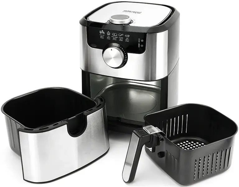 قلاية هوائية دي اس بي، 1500 وات، 4.5 لتر، فضي، KB2085