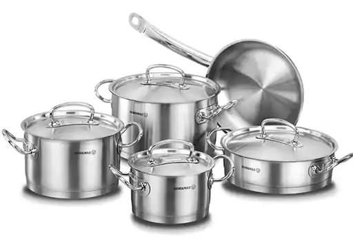 Korkmaz Set 9 Pieces, Stainless Steel Proline
