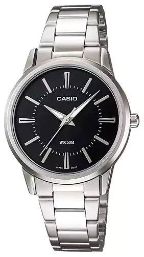 Casio Watch for Women, Analog, Stainless Steel Strap, Silver, LTP-1303D-1AVDF