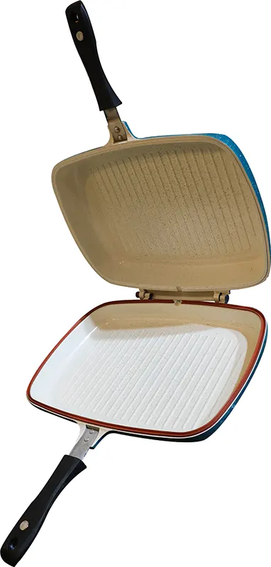 مقلاة شوي مزدوجة جرانيت من تروفال - لبني