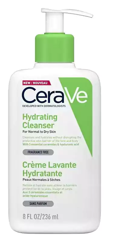 غسول سيرافي كريمى غسول للبشرة الجافة والعادية مرطب ومنظف، 236 مل