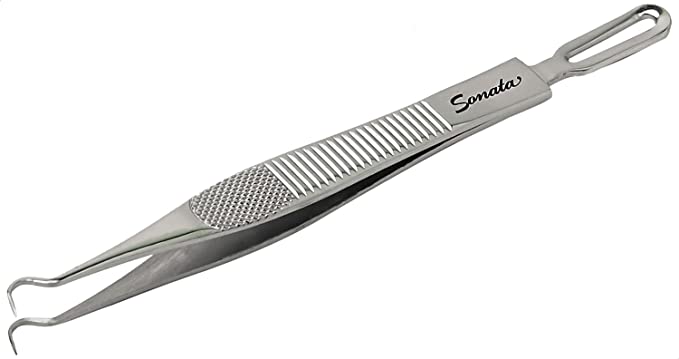 أداة إزالة الرؤوس السوداء بملقاط يدويا من سوناتا، إبرة استانلس لإزالة البثور ومعالجة حب الشباب، قطعة واحدة، فضي 88404