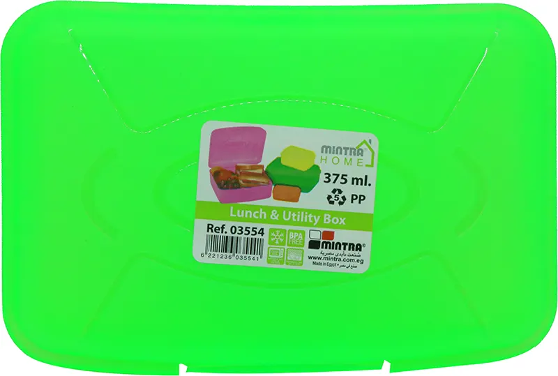 لانش بوكس  من مينترا 375 مللى 1 قطعة مناسب للأطفال - أختيار اللون عشوائي