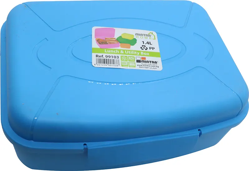 لانش بوكس من مينترا بسعة 1.4 لتر 1 قطعة مناسب للأطفال سادة بلاستيك 99103 - أختيار اللون عشوائي