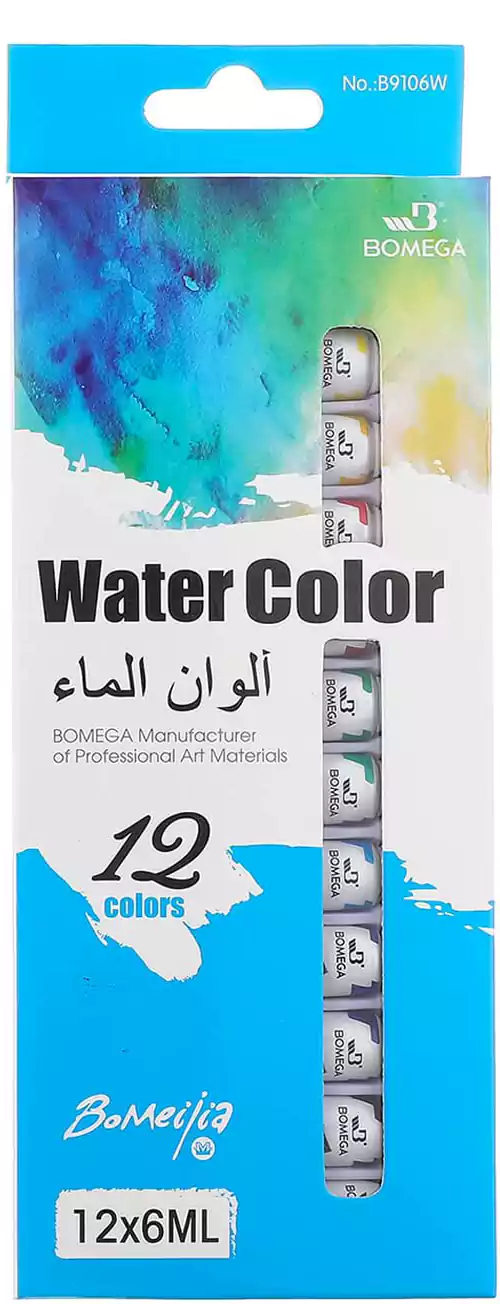 مجموعة ألوان مائية  بوميجيا أنابيب  ، 12 لون،  6 مللي، ألوان متعددة، B9106W