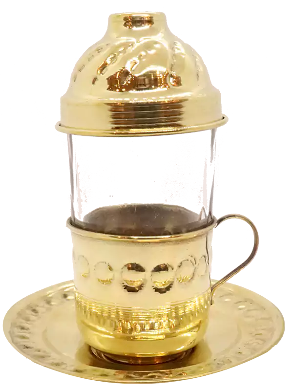 فنجان قهوه نحاس تركى بالطبق