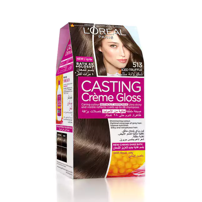 صبغة شعر كاستينج كريم جلوس من لوريال 513 شوكولاته مثلجه