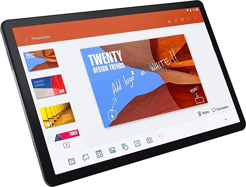 تابلت لينوفو تاب P11 بلس، شاشة 11 بوصة، ذاكرة داخلية 128 جيجابايت، رامات 4 جيجابايت، شبكة الجيل الرابع إل تي إي، رمادي + قلم ولوحة مفاتيح