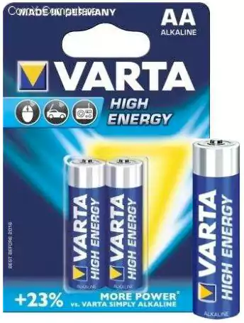 بطاريات فارتا AA قلوية، بطاريتان