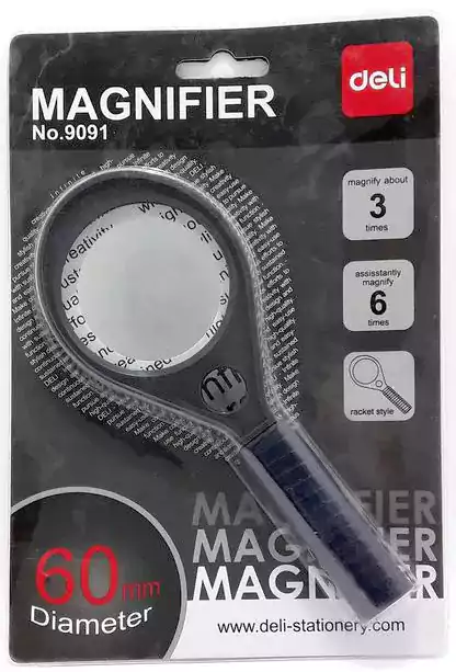 عدسة مكبرة  2.5x من ديلي  مع عدسة صغيرة، لون أسود E9091 6x