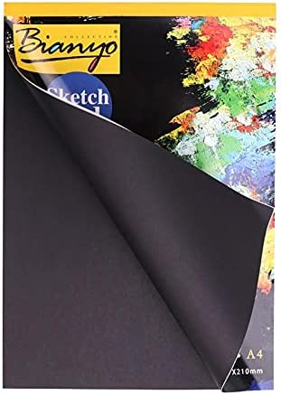 إسكتش بوك من بيانيو ورق أسود 140جرام 25 شيت A4