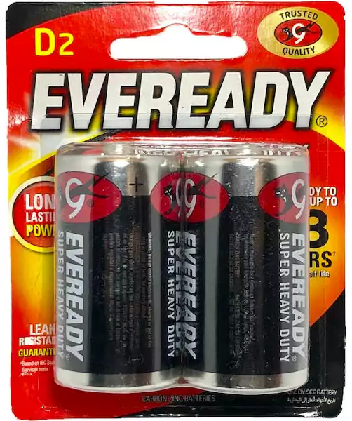 بطاريات إيفريدي D كربون زنك، بطارية واحدة