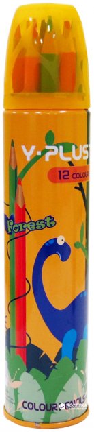 علبة ألوان  خشب  واي بلس ، مجموعة 12  لون بعلبة معدن، ألوان متعدد ة NO.PC-1704