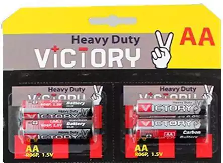 بطارية قلم كاربون زنك AA من فكتوري - قطعة واحدة