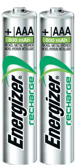 بطاريات إنرجايزر AAA قلوية قابلة لإعادة الشحن، 2 بطارية