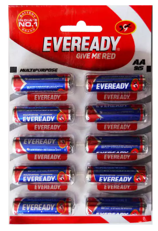 بطاريات إيفريدي AA قلوية، بطارية واحدة