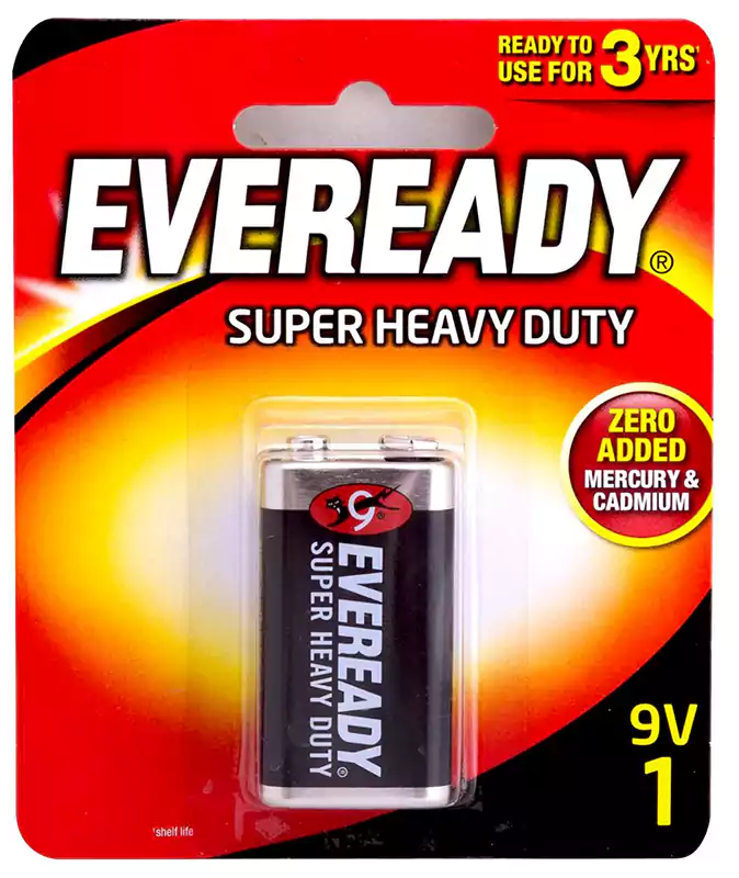 بطاريات إيفريدي 9V قلوية، بطارية واحدة