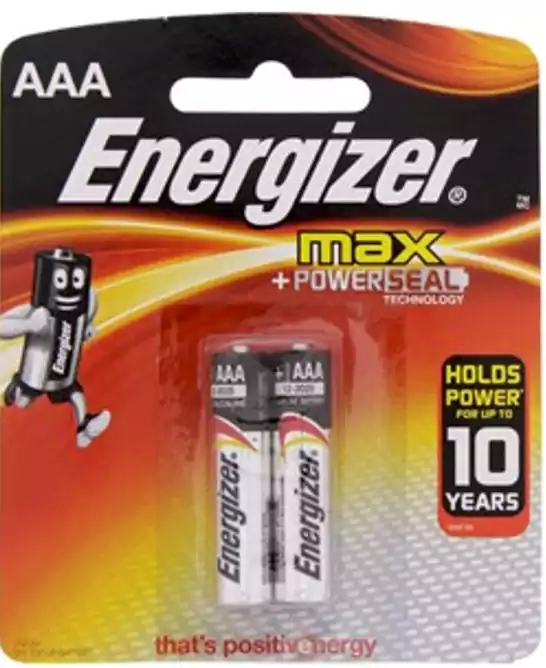 بطاريات إنرجايزر AAA قلوية، 2 بطارية