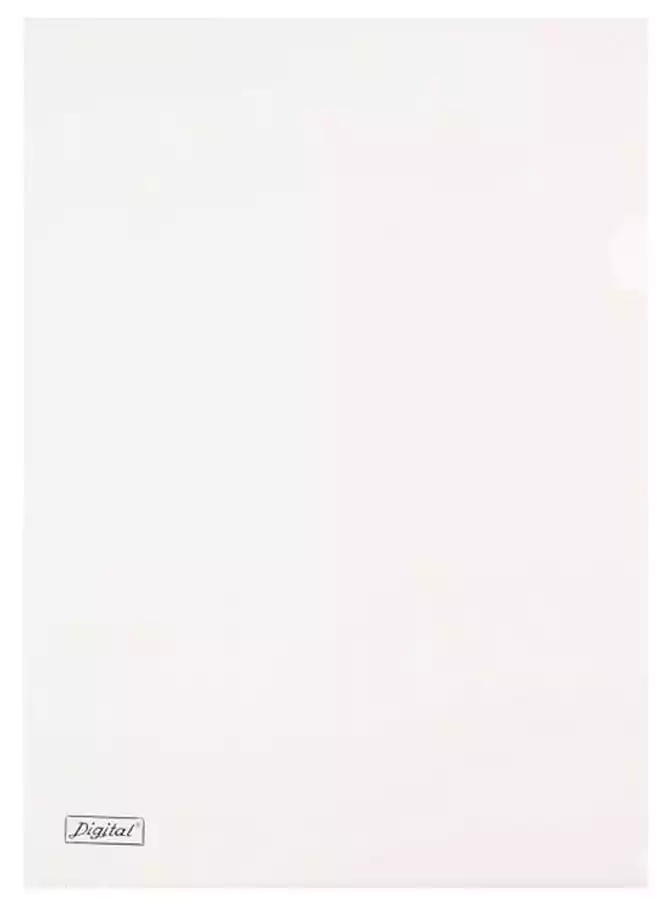 حافظة أوراق حرف L ديجيتال، أبيض