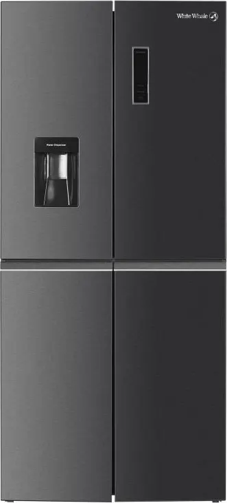 ثلاجة وايت ويل، نوفروست، 435 لتر، انفرتر، 4 باب، شاشة ديجيتال، موزع مياة، أسود، WR-7399AB INV