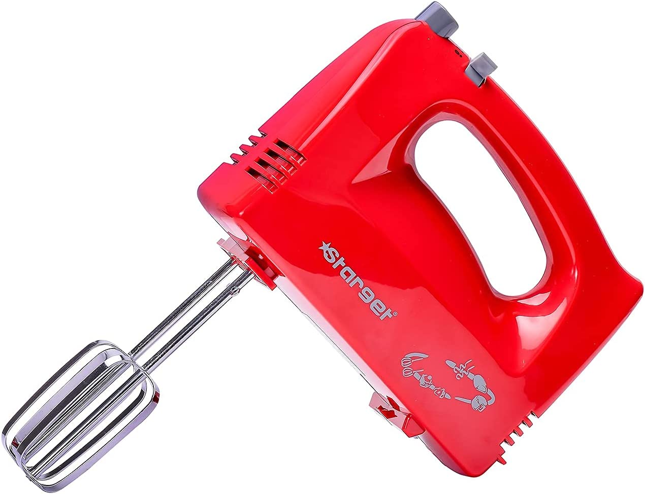 مضرب بيض ستار ماكس  برو ، 250 وات، 5 سرعات ،أحمر، ‎SM-1910