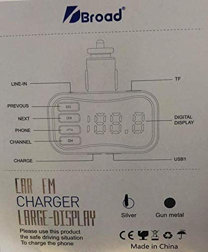 شاحن سيارة سريع صغير للموبايل والتابلت ومشغل إم بي ثري،  يو إس بي وبلوتوث، أسود KCB-902