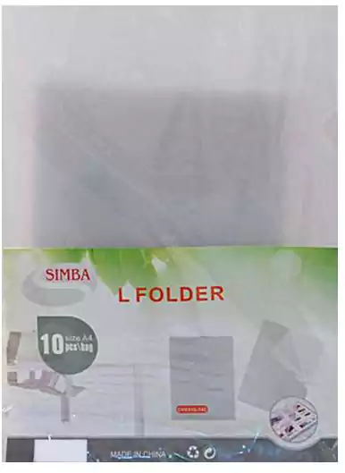 حافظة أوراق حرف L سيمبا، شفاف، Cye310