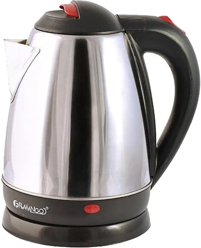 كاتل شاي فلامنجو، 1.8 لتر، 1500 وات، استانلس، فضي