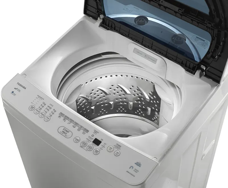 غسالة ملابس فوق اتوماتيك توشيبا، تحميل علوي، 10 كجم، أبيض، AEW-E1050SUP