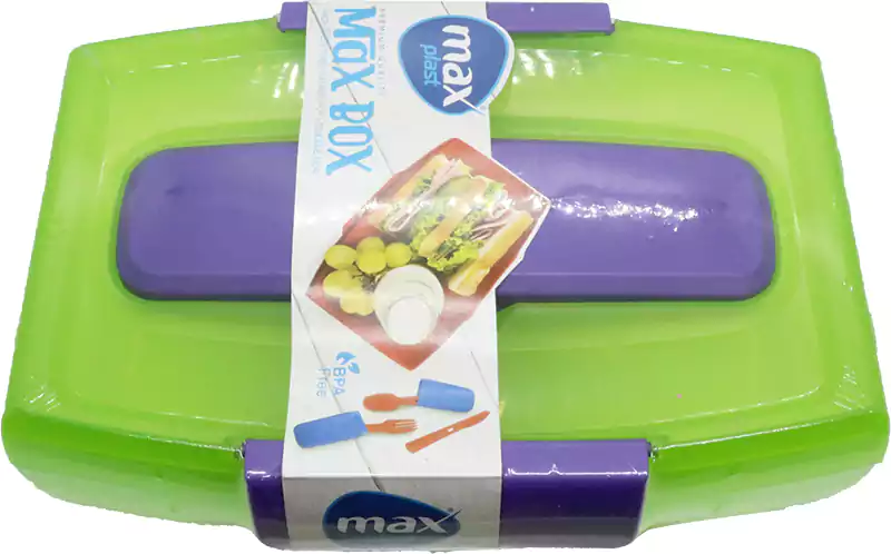لانش بوكس  من ماكس 1 قطعة مناسب للأطفال ملون - أختيار اللون عشوائي