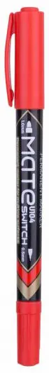 قلم ماركر ديلي سن عادي، ثابت، أحمر، EU10440