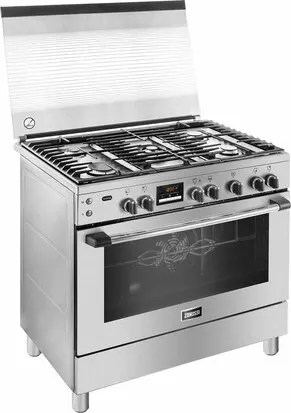Zanussi Taste Max Cooker, 90 x 60 cm, 5 Burners, Full Safety, Digital Display, Fan, Stainless Steel, ZCG92686XA