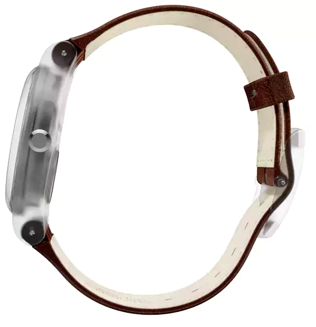 ساعة سواتش رجالي، عقارب، سوار جلد، بني،  SUOK709