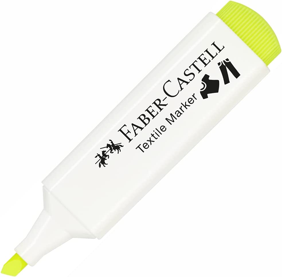 قلم ماركر فابر كاستل سن مشطوف، ثابت، أخضر فسفوري