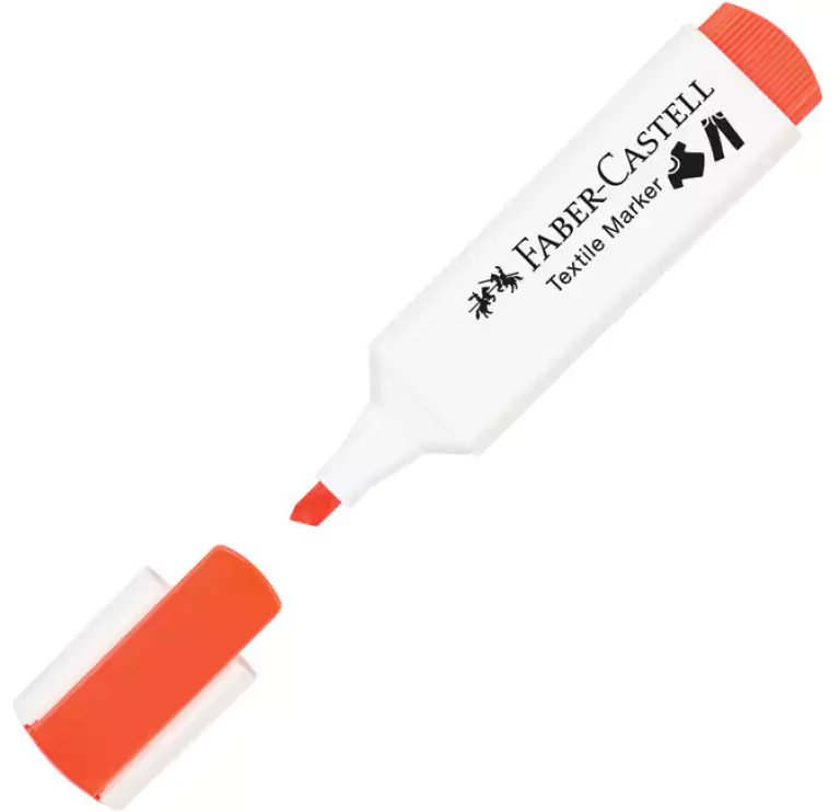 قلم ماركر فابر كاستل سن مشطوف، ثابت، برتقالي فاتح