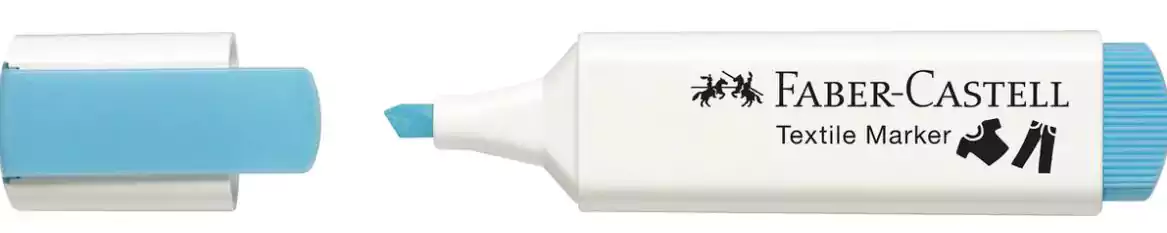 قلم ماركر فابر كاسيل سن مشطوف، ثابت، لبني