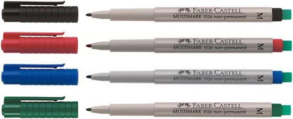 طقم مكون من أربع أقلام ماركر ثابت مالتي مارك من فابر كاستل, متعددة الالوان