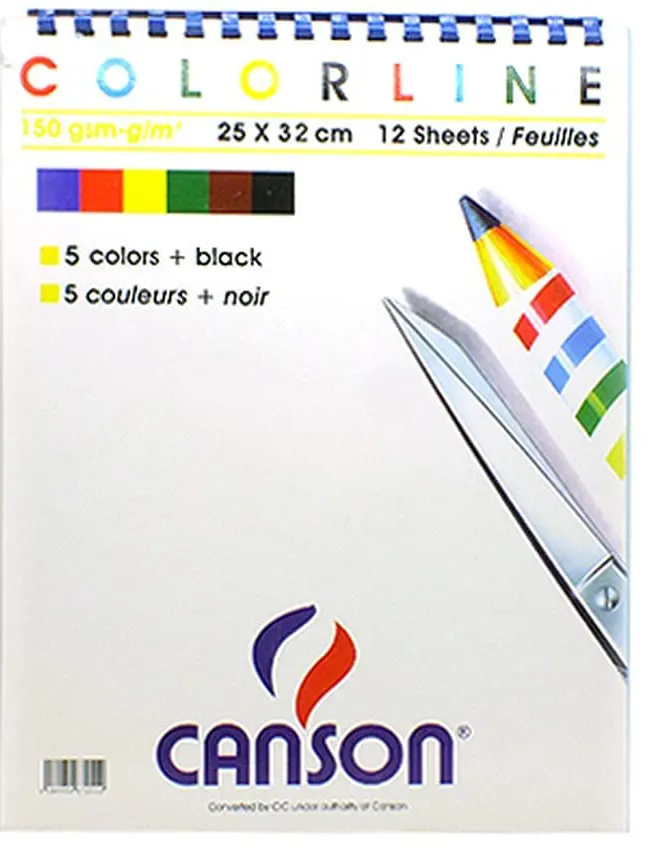 اسكتش رسم  كانسون تكعيب ، مقاس  35*25 سم ، 12 ورقة، ورق  متعدد الألوان، ألوان متداخلة