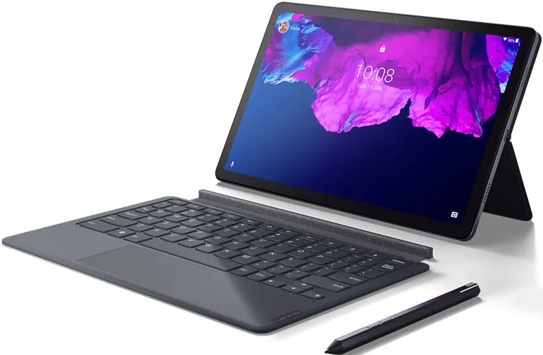 تابلت لينوفو تاب P11 بلس، شاشة 11 بوصة، ذاكرة داخلية 128 جيجابايت، رامات 4 جيجابايت، شبكة الجيل الرابع إل تي إي، رمادي + قلم ولوحة مفاتيح