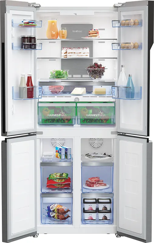 ثلاجة بيكو، نوفروست، 450 لتر، انفرتر، 4 أبواب، شاشة ديجيتال، استانليس ستيل ، GNE480E20ZXP