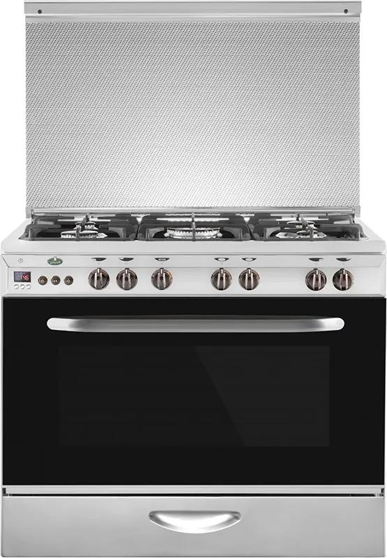 بوتاجاز كريازي بومباي، 90 × 60 سم، 5 شعلة، أمان كامل،فضي، KP 9604 XFD