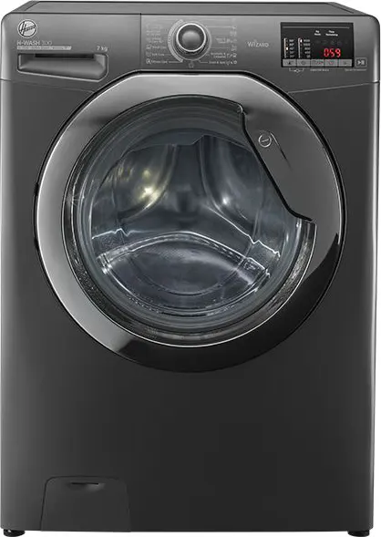 غسالة ملابس فول اوتوماتيك هوفر، تحميل أمامي ، 7 كجم ، شاشة ديجيتال ، فضي غامق ، H3WS173DC3R-ELA