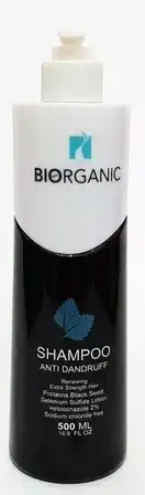 شامبو  ضد القشرة خالي من السلفات من بيورجانيك اسود 500مل