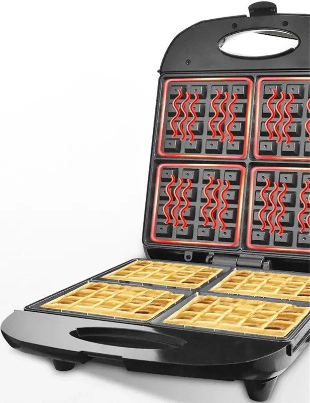 صانع الوافل دي إس بي، 1400 وات، أسود، KC1160