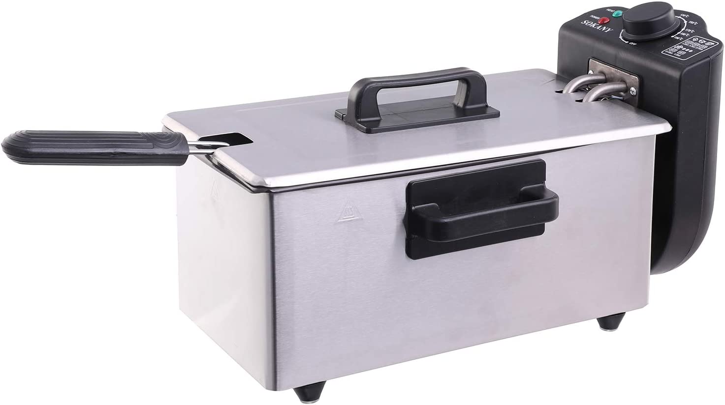 قلاية كهربائية سوكاني بزيت ، قدرة 2000 وات، 3 لتر، فضي، WJ800